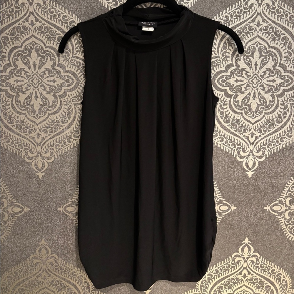 Perseption Black Sleeveless Blouse